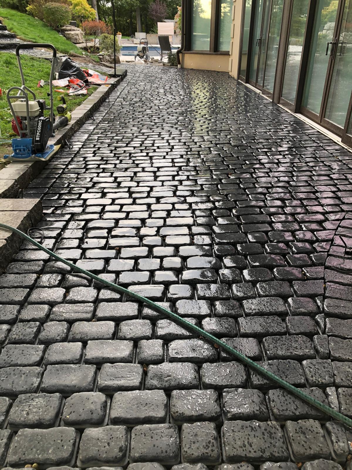 Poolside Cobblestone Patio