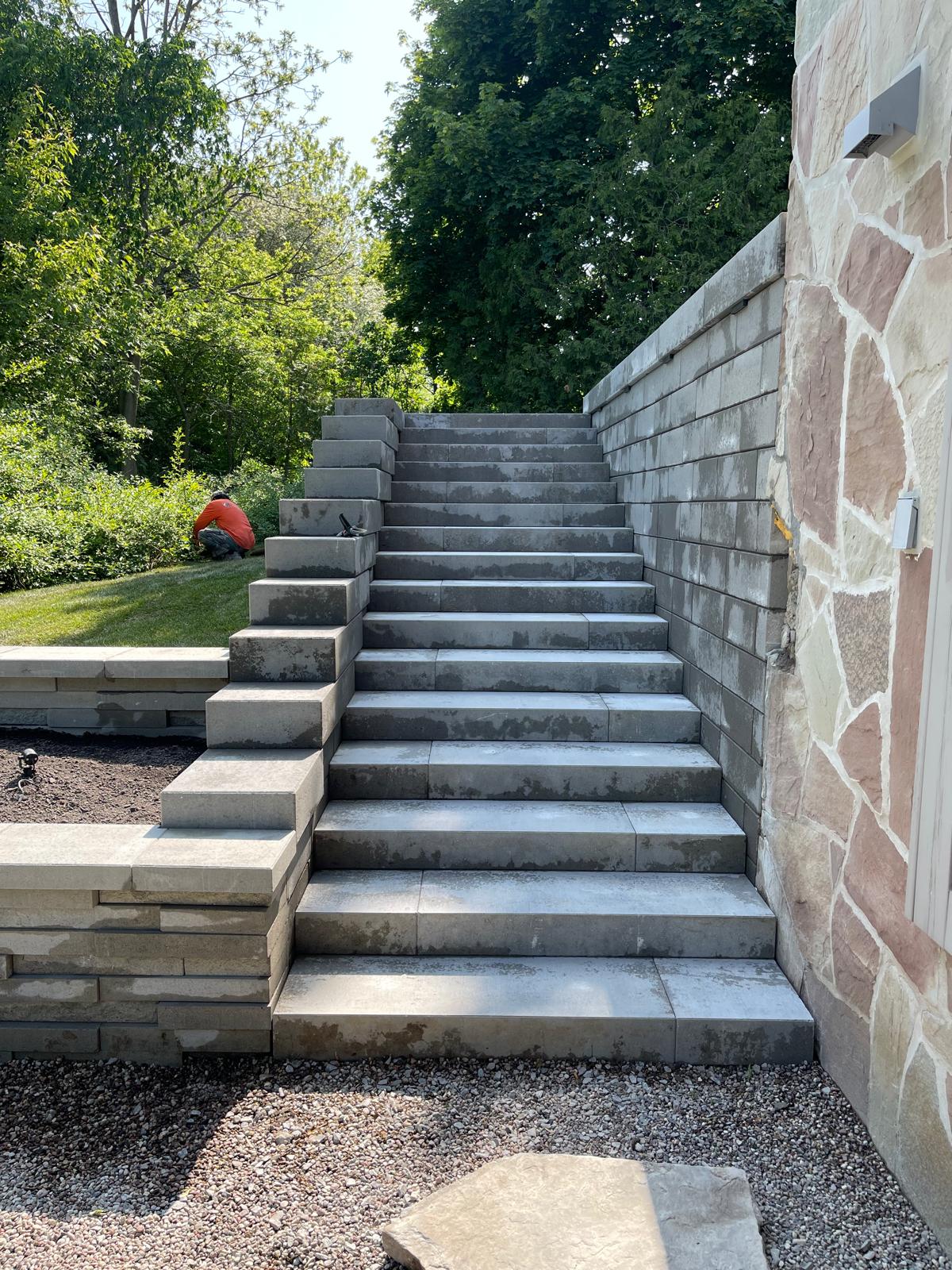 Stone Steps & Retaining Wall